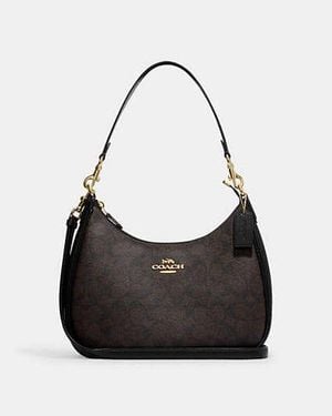 COACH Teri Hobo aus Signature-Canvas - Schwarz