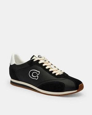 COACH Flat Trainers Shoes/Optic 10 D - Black
