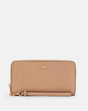COACH Portafoglio Lungo Con Cerniera Integrale - Neutro
