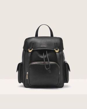 Coccinelle Grained Leather Campus Backpack - Black