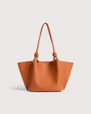 Coccinelle Grained Leather Tote Bag Finn Medium - Pink