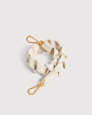 Coccinelle Plaited Leather Shoulder Strap Boheme - Natural