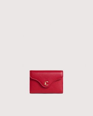 Coccinelle Medium Grained Leather Wallet C-Me Medium - Red