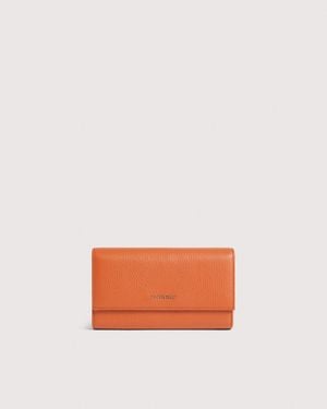 Coccinelle Large Grainy Leather Purse Metallic Large - Multicolour