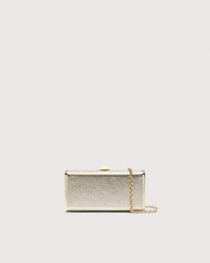 Coccinelle Smooth Leather Clutch Bag Liv - Natural
