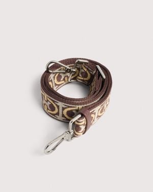 Coccinelle Jacquard Fabric Shoulder Strap Monogram - White