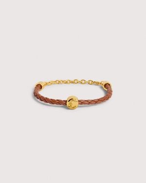 Coccinelle Armband Aus Genarbtem Leder C-Me Sphere - Mehrfarbig
