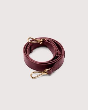 Coccinelle Grained Leather Shoulder Strap Embroidery Logo - Pink