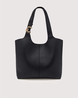 Coccinelle Grained Leather Tote Bag C-Easy Large - Black