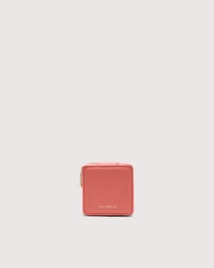 Coccinelle Schmuckschatulle Aus Genarbtem Leder Jewelry Box - Pink