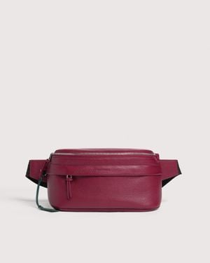 Coccinelle Grained Leather Waist Bag Smart To Go Soft - Purple