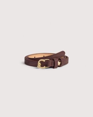Coccinelle Grained Leather Belt C-Me - White