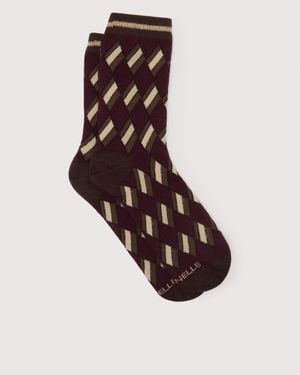 Coccinelle Cotton-Blend Socks Geometric - Multicolour