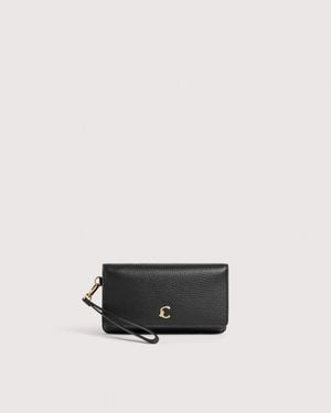Coccinelle Grained Leather Pouch C-Me Small - White