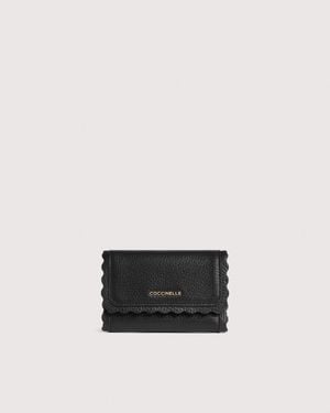Coccinelle Grained Leather Wallet Leather Lace Small - White