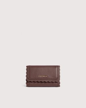 Coccinelle Grained Leather Wallet Leather Lace Small - Multicolor