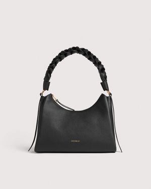 Coccinelle Two-Sided Leather Shoulder Bag Boheme Small - Black