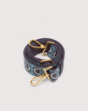 Coccinelle Jacquard Fabric Shoulder Strap Monogram - Blue
