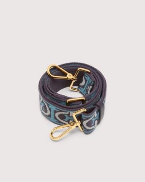 Coccinelle Schulterriemen Aus Jacquard-Stoff Monogram Tricolor - Blau