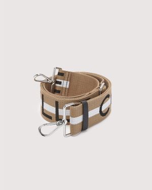 Coccinelle Fabric Shoulder Strap Logo - White
