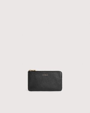 Coccinelle Grained Leather Pouch C-Me Softy Small - White
