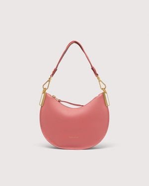 Coccinelle Two-Sided Leather Shoulder Bag Sunup Small - Pink