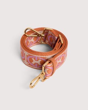 Coccinelle Jacquard Fabric Shoulder Strap Monogram - White
