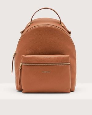 Coccinelle Grained Leather Backpack Lea Small - Brown