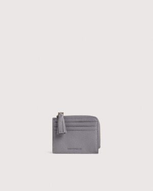 Coccinelle Grainy Leather Card Holder Tassel Small - Multicolor