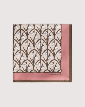 Coccinelle Silk Foulard Snowdrop Wallpaper - Pink