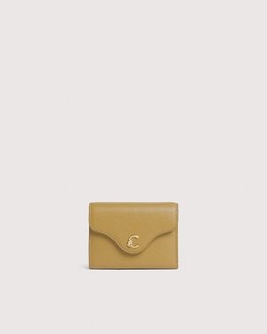 Coccinelle Small Grained Leather Wallet C-Me Small - Natural