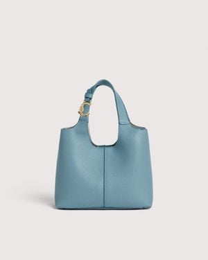 Coccinelle Schultertasche Aus Genarbtem Leder C-Easy Small - Blau