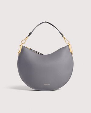 Coccinelle Two-Sided Leather Shoulder Bag Sunup Medium - Gray