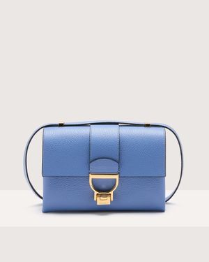 Coccinelle Grained Leather Shoulder Bag Arlettis - Blue