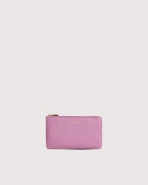 Coccinelle Grained Leather Pouch C-Me Softy Small - Pink