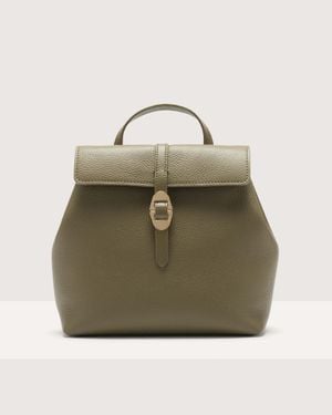 Coccinelle Rucksack Aus Genarbtem Leder Chara - Grün