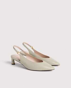 Coccinelle Smooth Leather Slingbacks C-Look - Natural