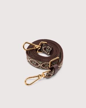Coccinelle Schulterriemen Aus Stoff Monogram Tricolor - Natur
