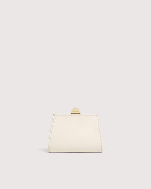 Coccinelle Grained Leather Coin Purse Liv Small - Natural