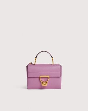 Coccinelle Grained Leather Handbag Arlettis Small - Pink