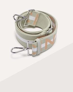 Coccinelle Fabric Shoulder Strap Logo - Metallic