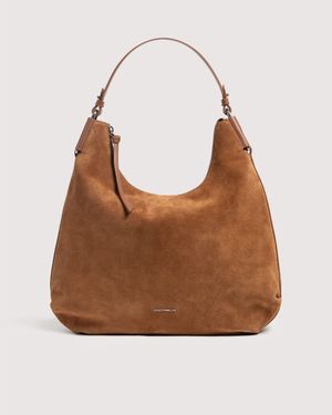 Coccinelle Suede Shoulder Bag Rebekka Medium - Brown