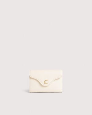 Coccinelle Medium Grained Leather Wallet C-Me Medium - Natural