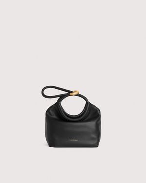 Coccinelle Smooth Leather Minibag Finn Pouch Small - Black