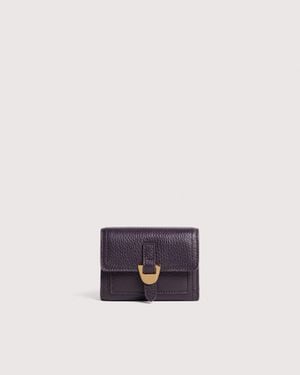 Coccinelle Small Grained Leather Wallet Campus - White