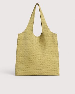 Coccinelle Monogram Nylon And Nylon Tote Bag Smart To Go Beat Medium - Yellow