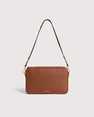 Coccinelle Grained Leather Crossbody Bag Tebe - White