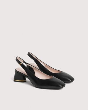 Coccinelle Smooth Leather Slingbacks C-Everyday - Black