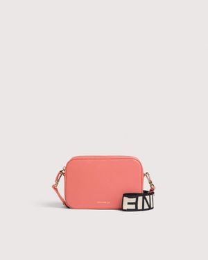Coccinelle Grained Leather Crossbody Bag Tebe Small - Pink