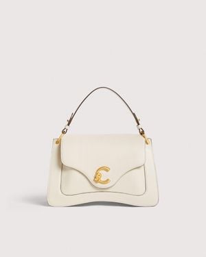 Coccinelle Smooth Calf Leather Handbag C-Me Medium - Natural